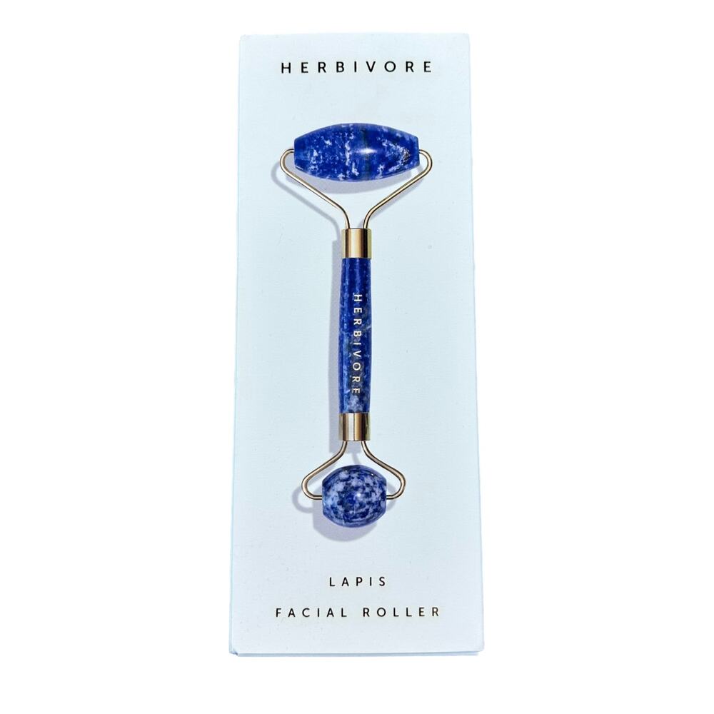 HERBIVORE Lapis Facial Roller Set New In Box Blue Gold